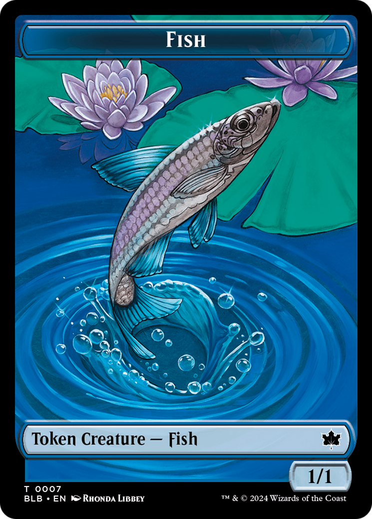 Fish // Tender Wildguide Double-Sided Token [Bloomburrow Tokens] | Clutch Gaming