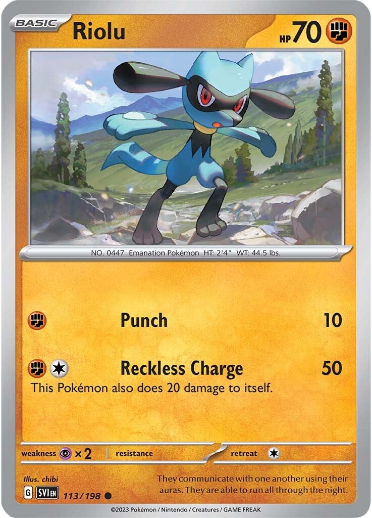 Riolu (113/198) [Scarlet & Violet: Base Set] | Clutch Gaming