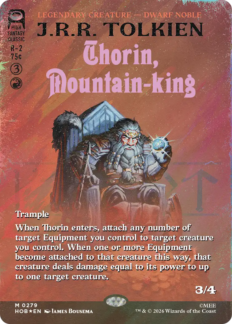 Thorin, Mountain-king (Borderless) (Surge Foil) [The Hobbit] | Clutch Gaming