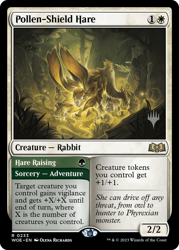 Pollen-Shield Hare // Hare Raising (Promo Pack) [Wilds of Eldraine Promos] | Clutch Gaming