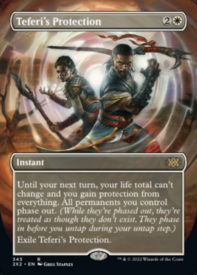 Teferi's Protection (Borderless Alternate Art) [Double Masters 2022] | Clutch Gaming