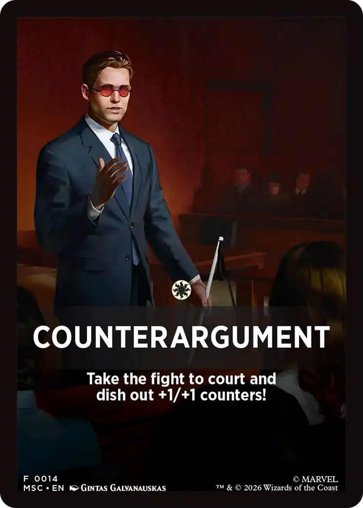 Counterargument Theme Card [Marvel Super Heroes Commander] | Clutch Gaming