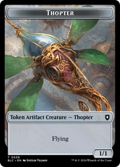 Goblin // Thopter Double-Sided Token [Bloomburrow Commander Tokens] | Clutch Gaming