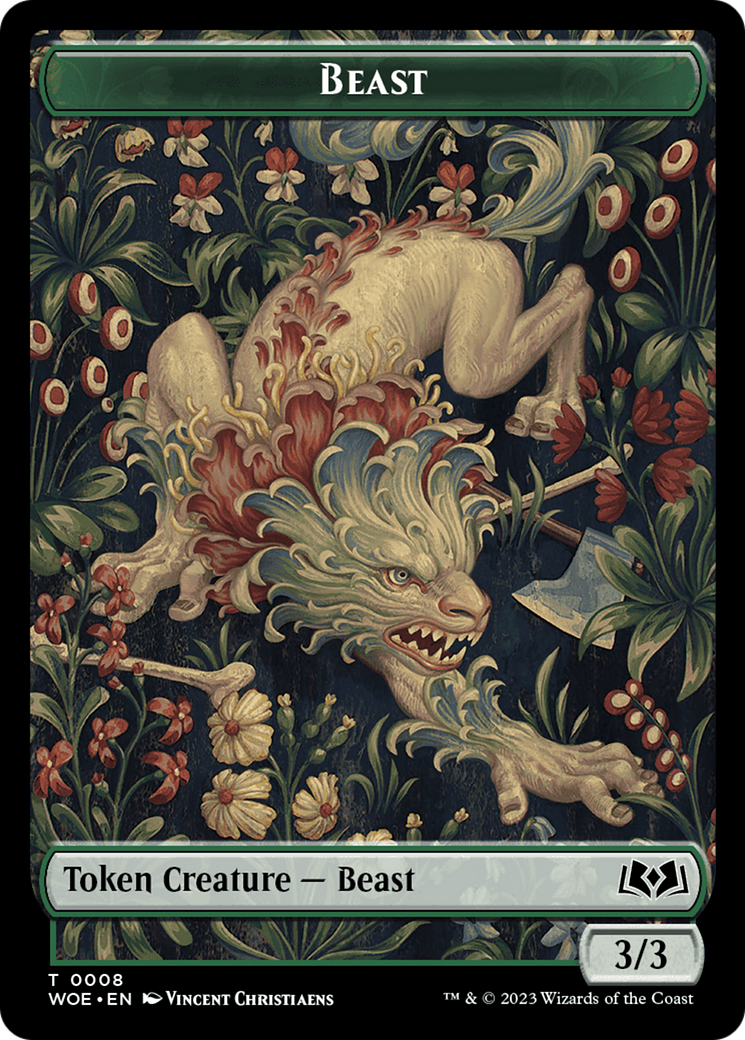 Beast Token [Wilds of Eldraine Tokens] | Clutch Gaming