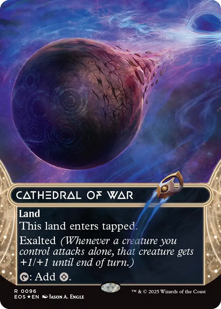 Cathedral of War (0096) (Borderless) (Galaxy Foil) [Edge of Eternities: Stellar Sights] | Clutch Gaming