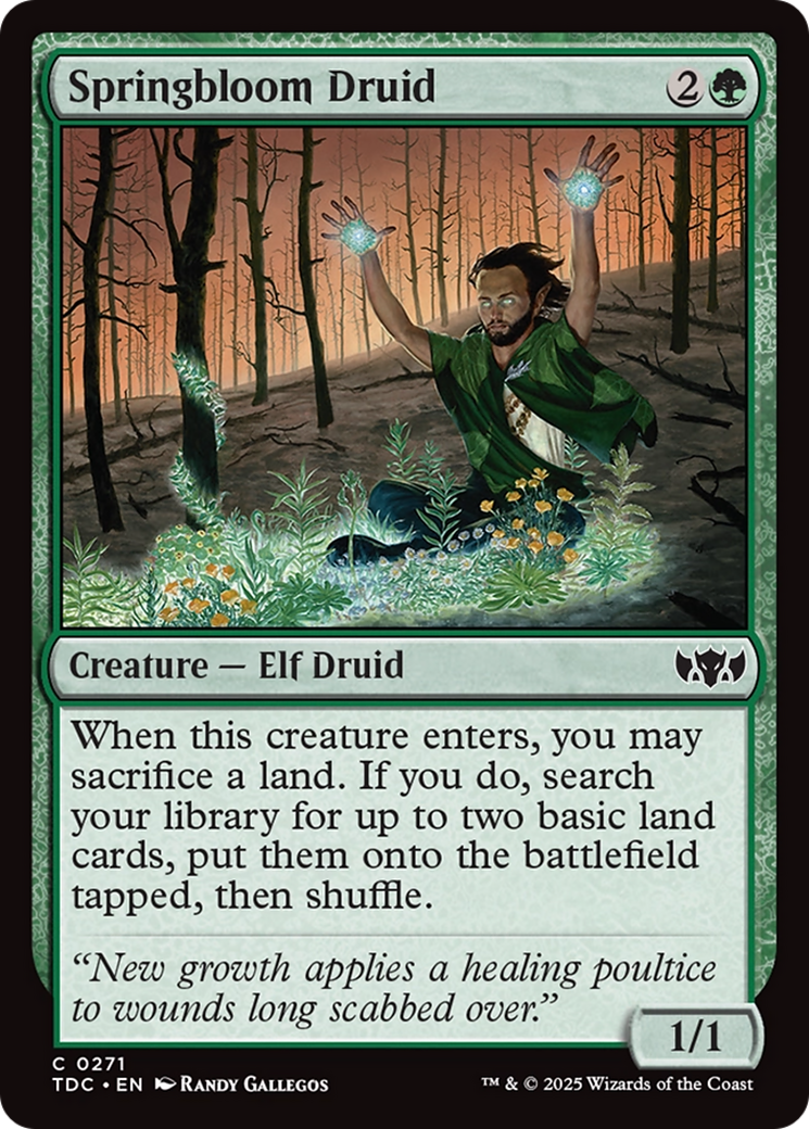 Springbloom Druid [Tarkir: Dragonstorm Commander] | Clutch Gaming