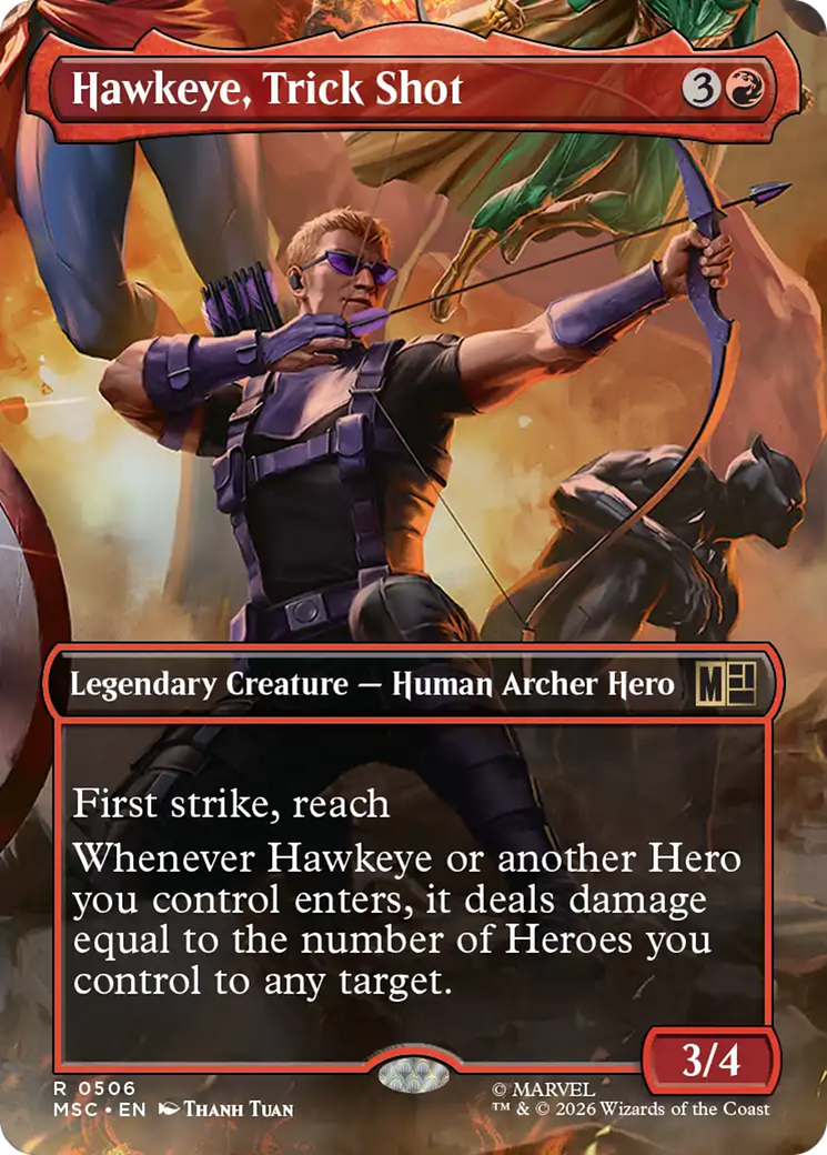 Hawkeye, Trick Shot (Borderless) [Marvel Super Heroes Commander] | Clutch Gaming