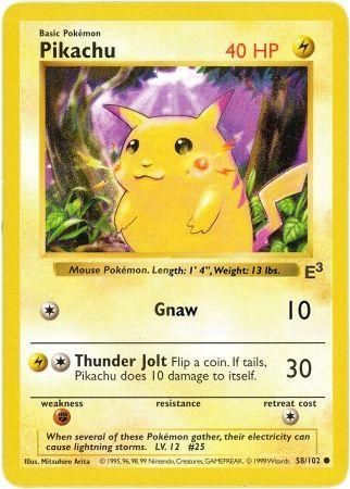 Pikachu (58/102) (E3 Stamped Promo with Red Cheeks) [Miscellaneous Cards] | Clutch Gaming