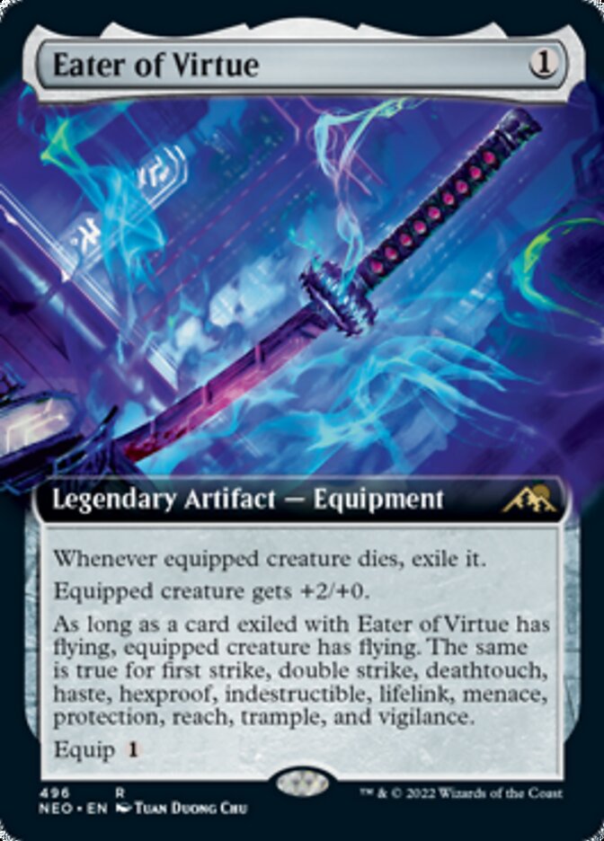 Eater of Virtue (Extended Art) [Kamigawa: Neon Dynasty] | Clutch Gaming