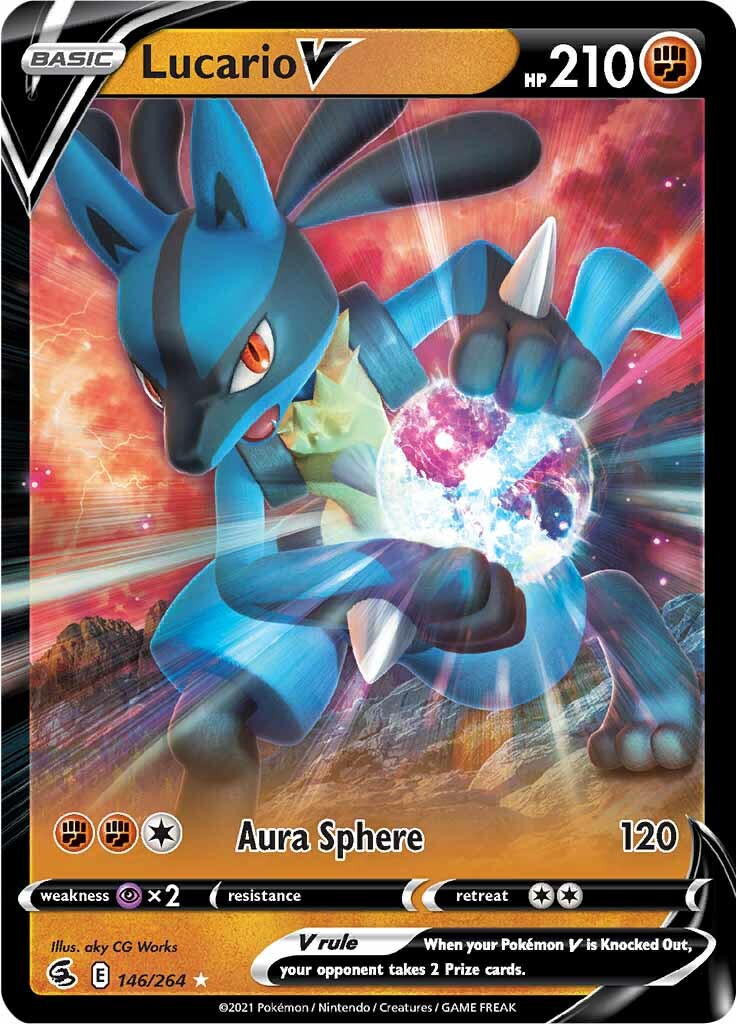 Lucario V (146/264) (Jumbo Card) [Sword & Shield: Fusion Strike] | Clutch Gaming