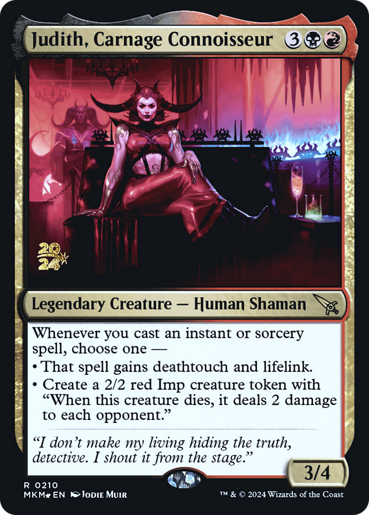 Judith, Carnage Connoisseur [Murders at Karlov Manor Prerelease Promos] | Clutch Gaming