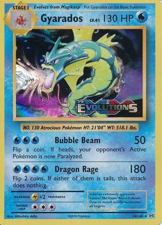 Gyarados (34/108) (XY Evolutions Prerelease) [XY: Black Star Promos] | Clutch Gaming