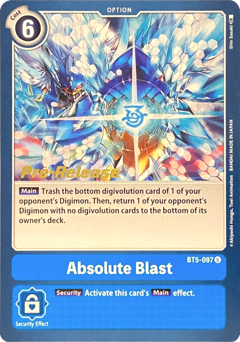 Absolute Blast [BT5-097] [Battle of Omni Pre-Release Promos] | Clutch Gaming