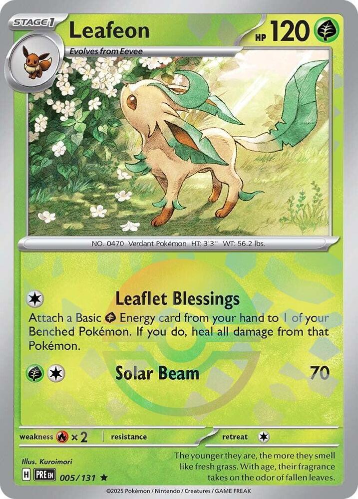 Leafeon (005/131) (Poke Ball Pattern) [Scarlet & Violet: Prismatic Evolutions] | Clutch Gaming