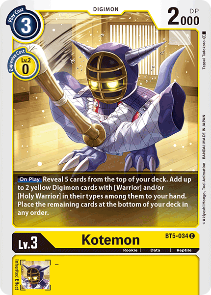 Kotemon [BT5-034] [Battle of Omni] | Clutch Gaming