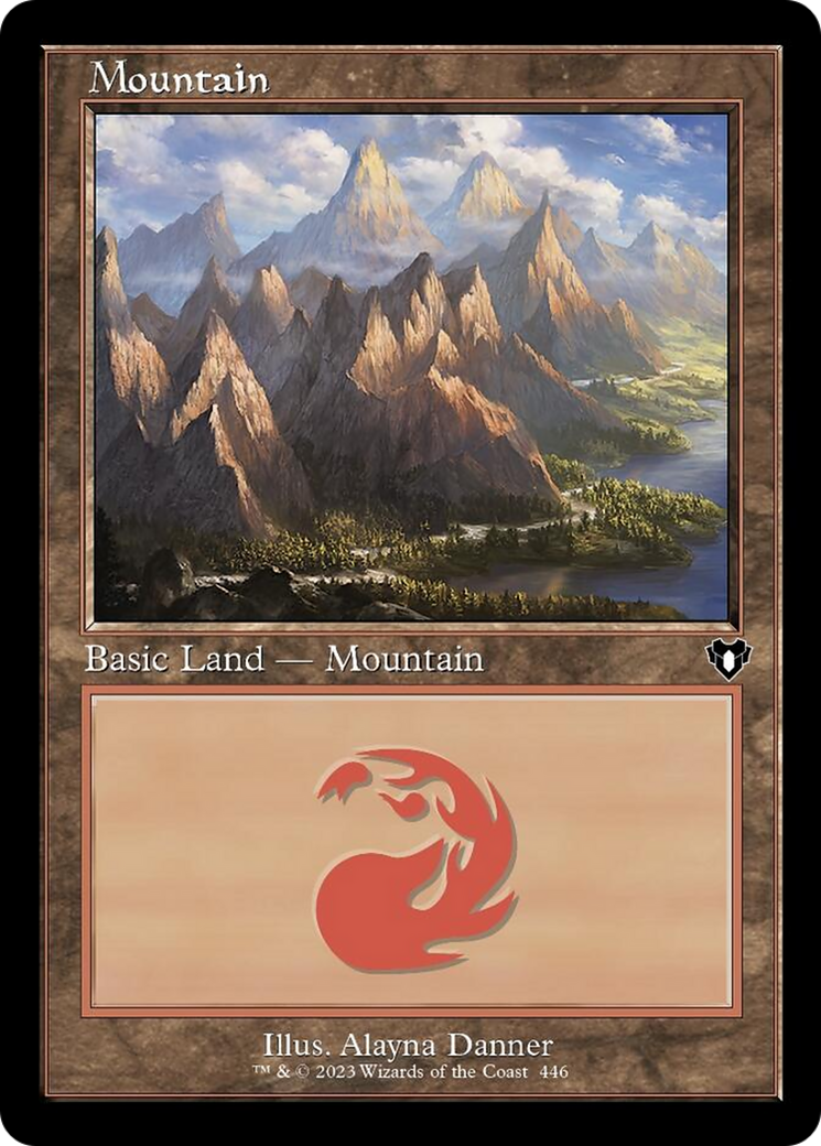 Mountain (446) (Retro) [Commander Masters] | Clutch Gaming