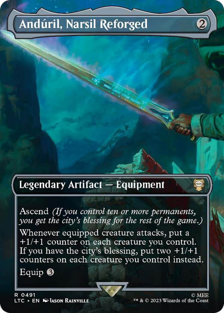 Anduril, Narsil Reforged (Borderless) [The Lord of the Rings: Tales of Middle-Earth Commander] | Clutch Gaming