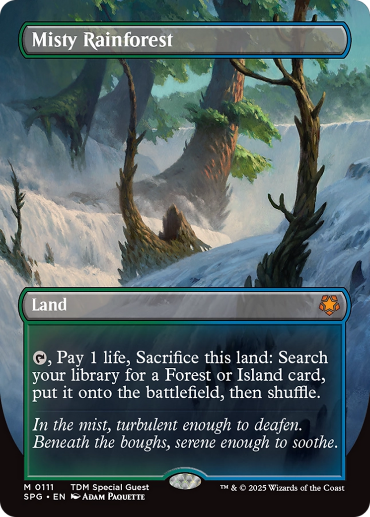Misty Rainforest (Borderless) [Tarkir: Dragonstorm Special Guests] | Clutch Gaming