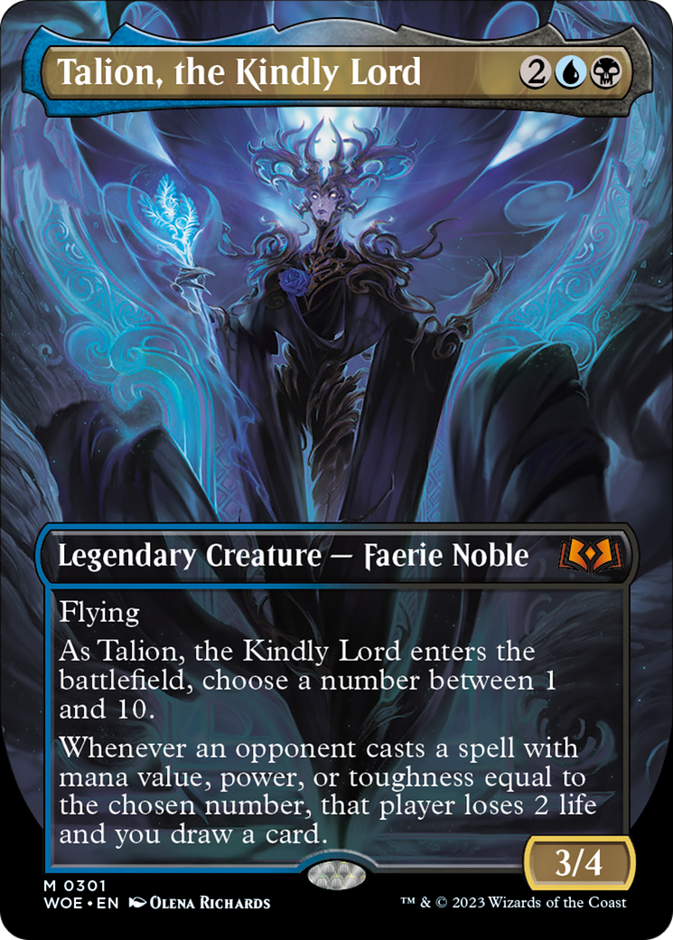 Talion, the Kindly Lord (Borderless Alternate Art) [Wilds of Eldraine] | Clutch Gaming