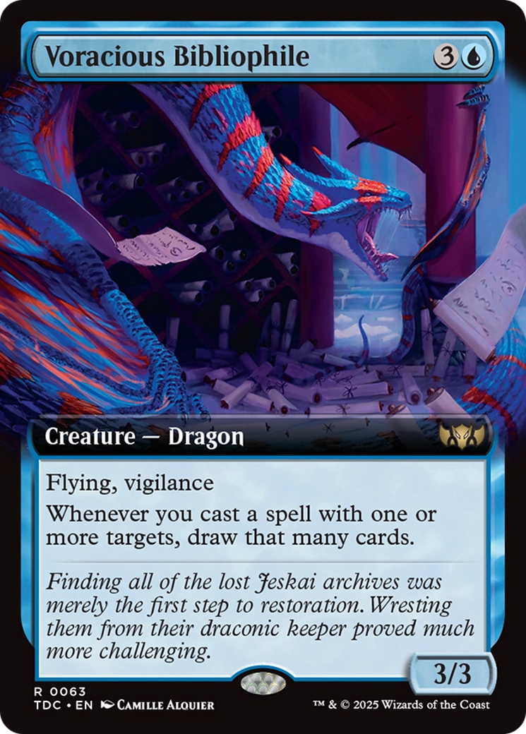 Voracious Bibliophile (Extended Art) [Tarkir: Dragonstorm Commander] | Clutch Gaming