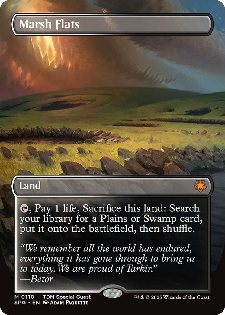 Marsh Flats (Borderless) [Tarkir: Dragonstorm Special Guests] | Clutch Gaming