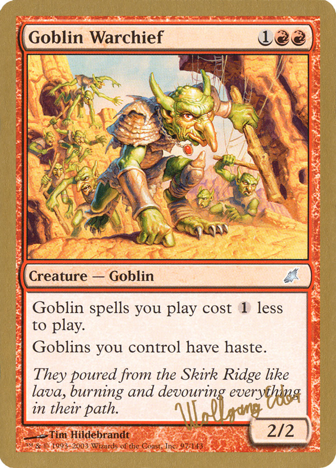 Goblin Warchief (Wolfgang Eder) [World Championship Decks 2003] | Clutch Gaming