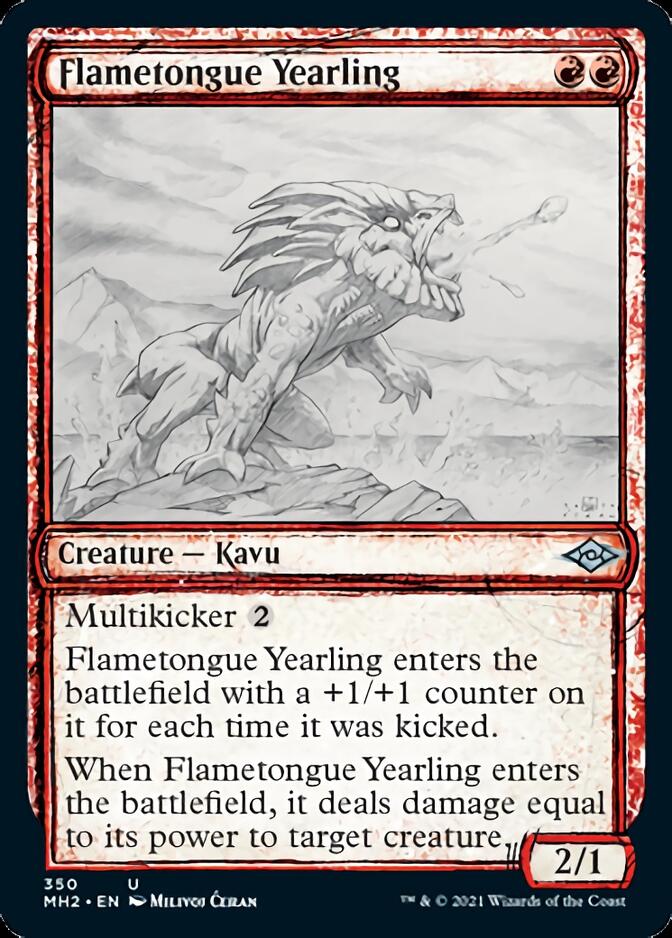 Flametongue Yearling (Sketch) [Modern Horizons 2] | Clutch Gaming