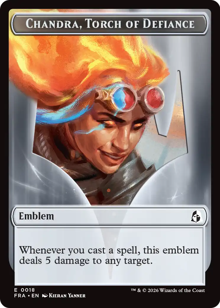 Chandra, Chill of Compliance // Chandra, Torch of Defiance Double-Sided Token [Reality Fracture Tokens] | Clutch Gaming