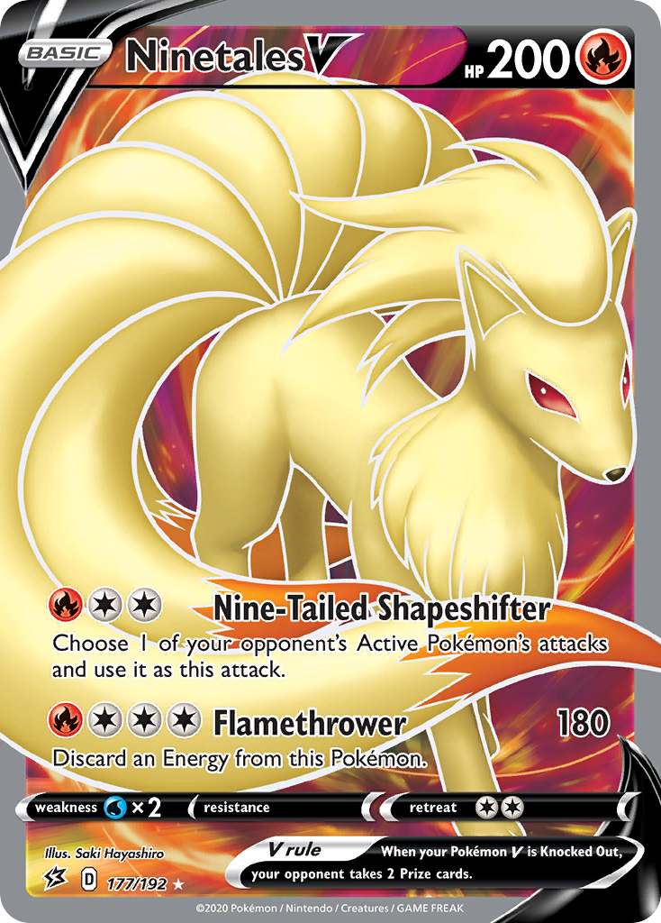 Ninetales V (177/192) [Sword & Shield: Rebel Clash] | Clutch Gaming