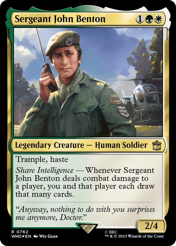 Sergeant John Benton (Surge Foil) [Doctor Who] | Clutch Gaming