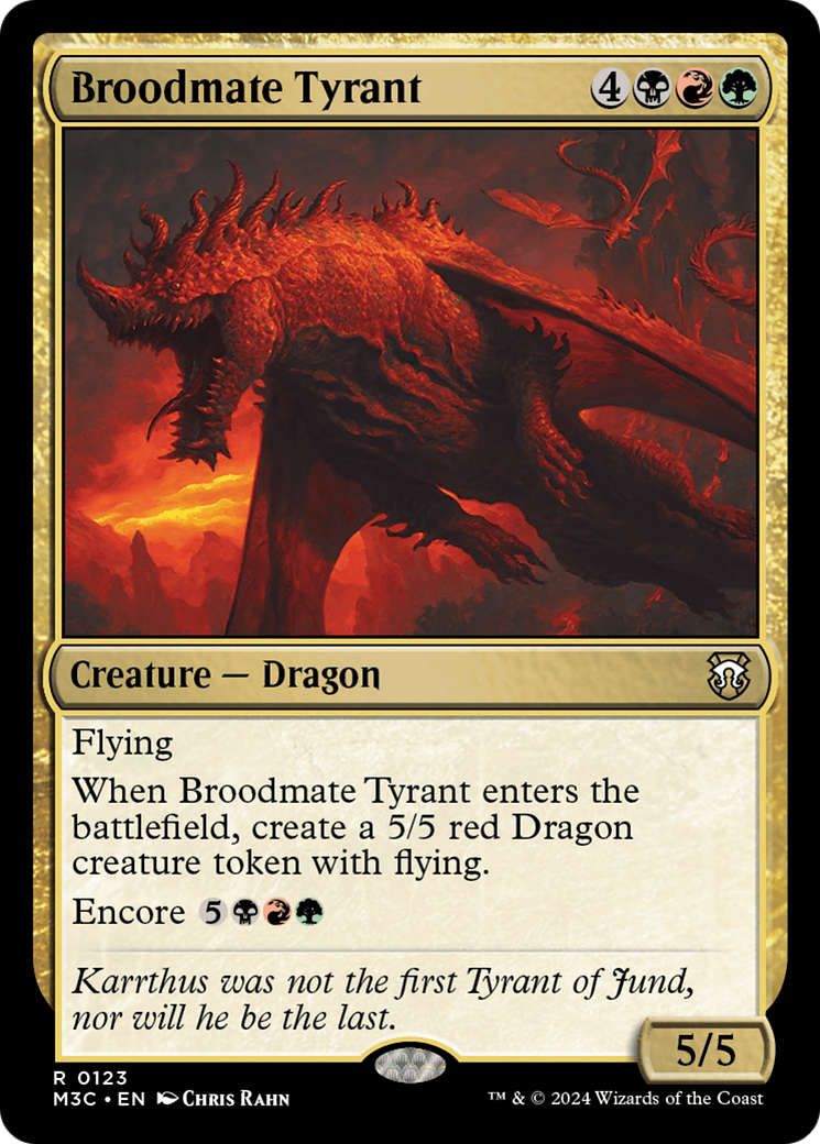 Broodmate Tyrant (Extended Art) (Ripple Foil) [Modern Horizons 3 Commander] | Clutch Gaming