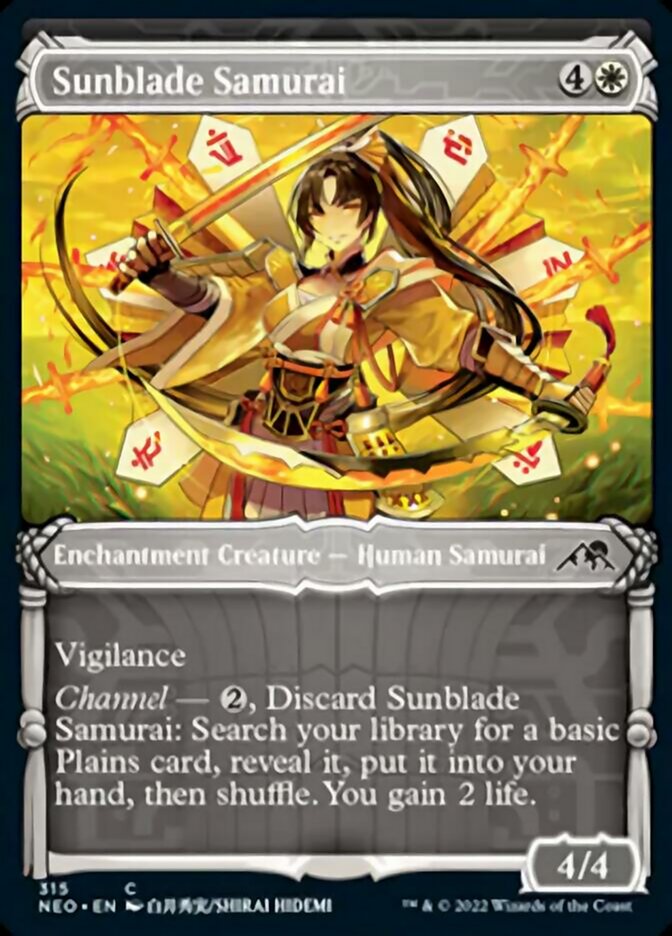 Sunblade Samurai (Showcase Samurai) [Kamigawa: Neon Dynasty] | Clutch Gaming