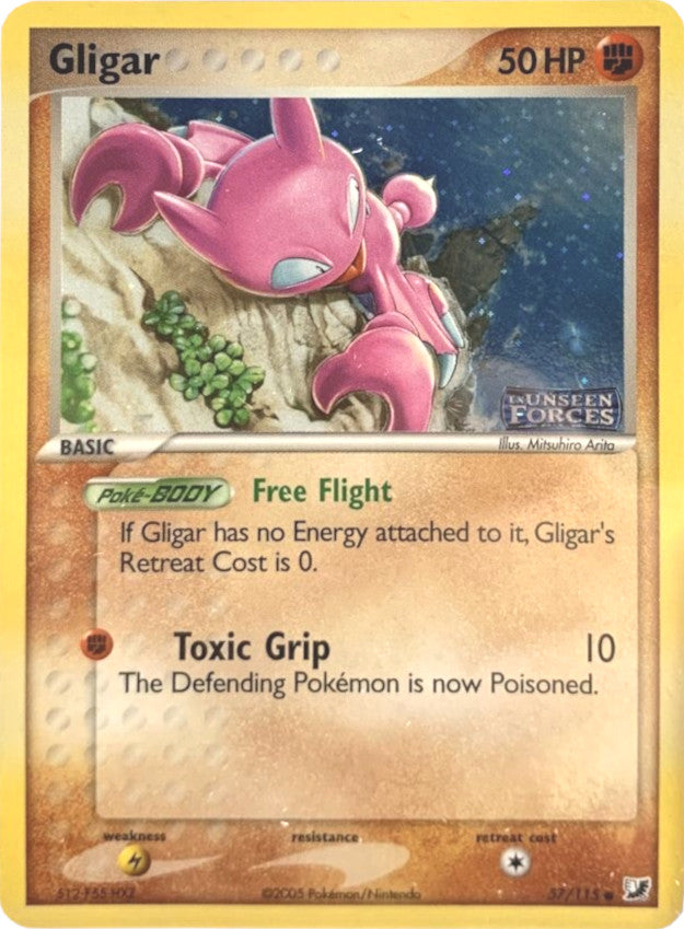 Gligar (57/115) (Stamped) [EX: Unseen Forces] | Clutch Gaming