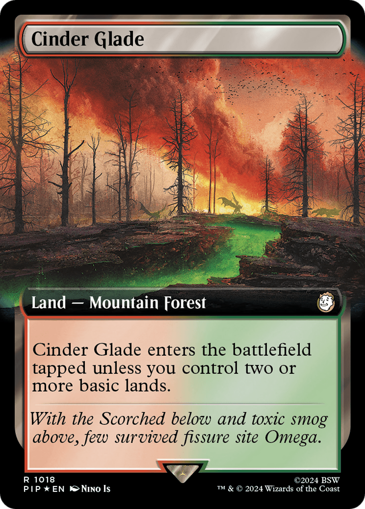 Cinder Glade (Extended Art) (Surge Foil) [Fallout] | Clutch Gaming