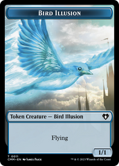 Bird // Bird Illusion Double-Sided Token [Commander Masters Tokens] | Clutch Gaming