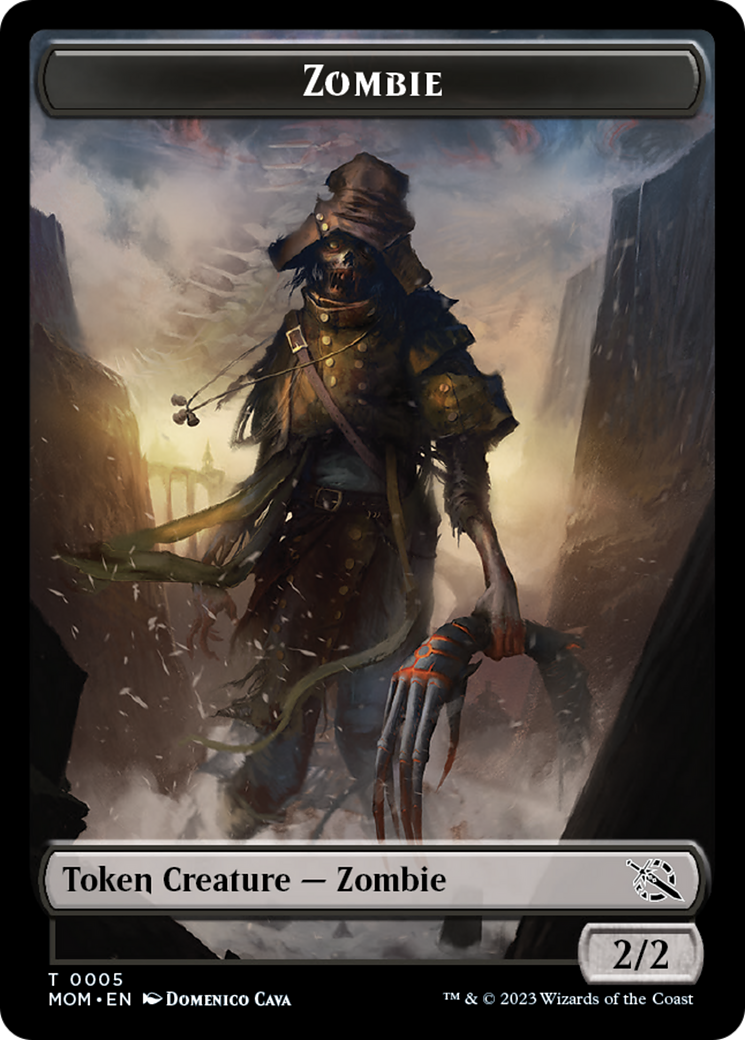 Warrior // Zombie Double-Sided Token [March of the Machine Tokens] | Clutch Gaming