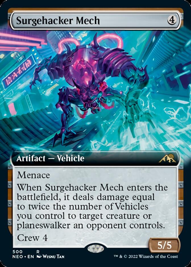 Surgehacker Mech (Extended Art) [Kamigawa: Neon Dynasty] | Clutch Gaming