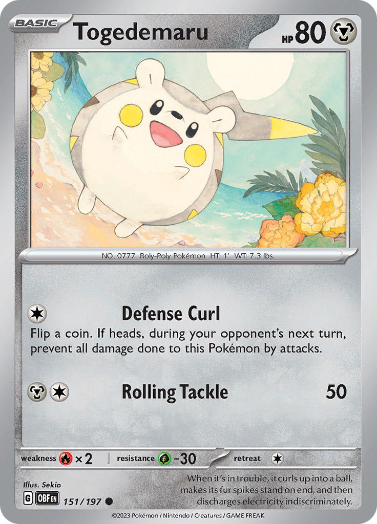 Togedemaru (151/197) [Scarlet & Violet: Obsidian Flames] | Clutch Gaming