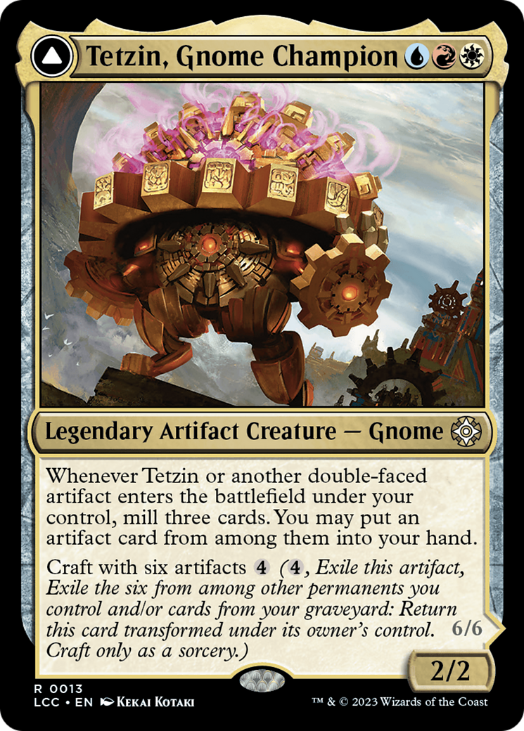 Tetzin, Gnome Champion // The Golden-Gear Colossus [The Lost Caverns of Ixalan Commander] | Clutch Gaming