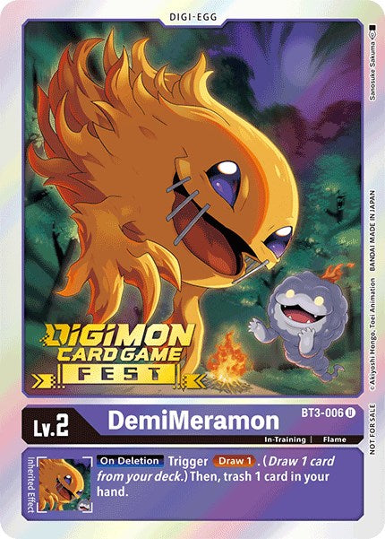 DemiMeramon [BT3-006] (Digimon Card Game Fest 2022) [Release Special Booster Promos] | Clutch Gaming