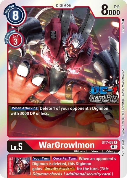 WarGrowlmon [ST7-08] (DC-1 2022 Stamped) [Starter Deck: Gallantmon Promos] | Clutch Gaming