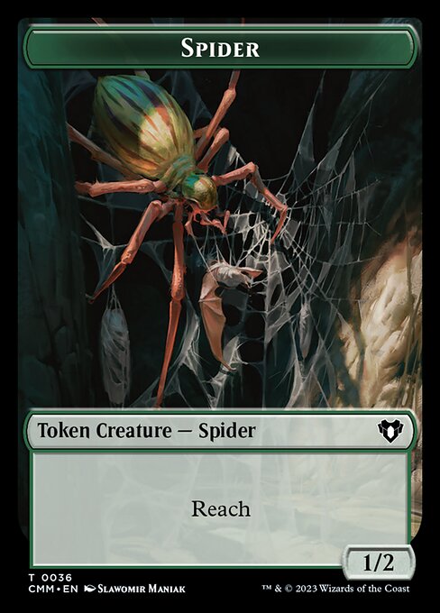 Treasure // Spider Double-Sided Token [Commander Masters Tokens] | Clutch Gaming