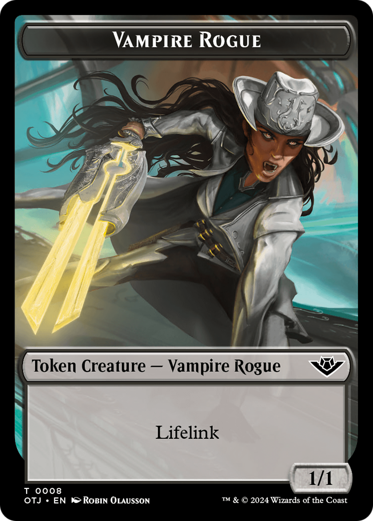 Mercenary // Vampire Rogue Double-Sided Token [Outlaws of Thunder Junction Tokens] | Clutch Gaming