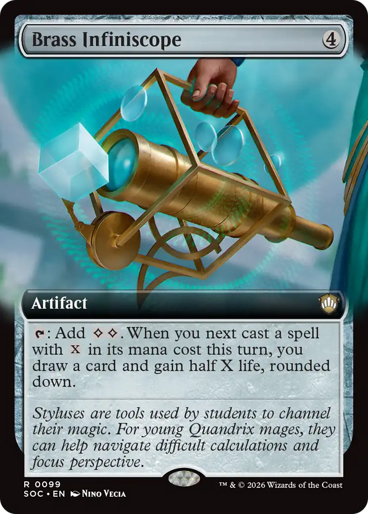Brass Infiniscope (Extended Art) [Secrets of Strixhaven Commander] | Clutch Gaming