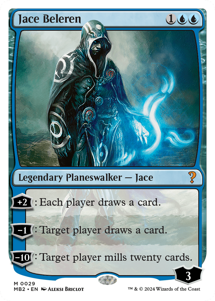 Jace Beleren (White Border) [Mystery Booster 2] | Clutch Gaming