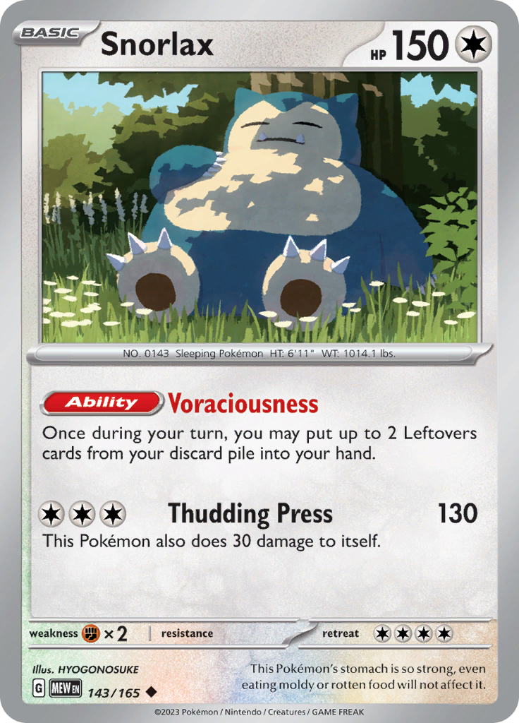 Snorlax (143/165) [Scarlet & Violet: 151] | Clutch Gaming