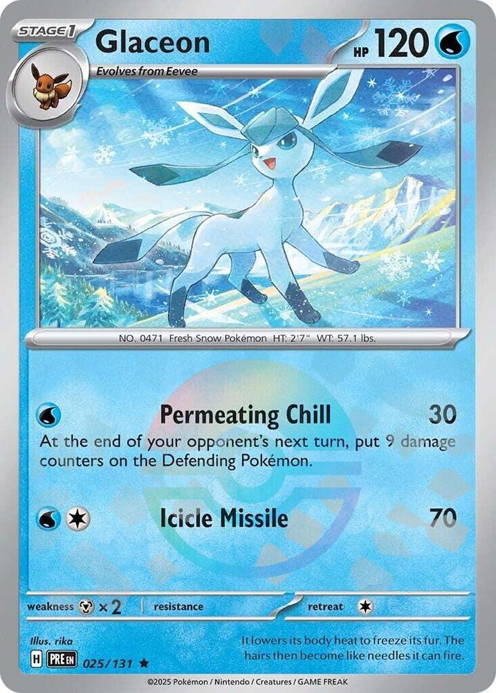Glaceon (025/131) (Poke Ball Pattern) [Scarlet & Violet: Prismatic Evolutions] | Clutch Gaming
