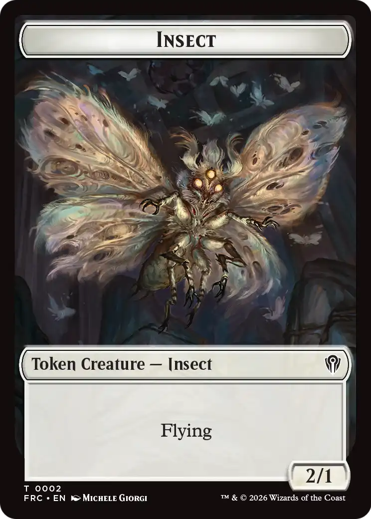 Insect // Rogue Double-Sided Token [Reality Fracture Commander Tokens] | Clutch Gaming