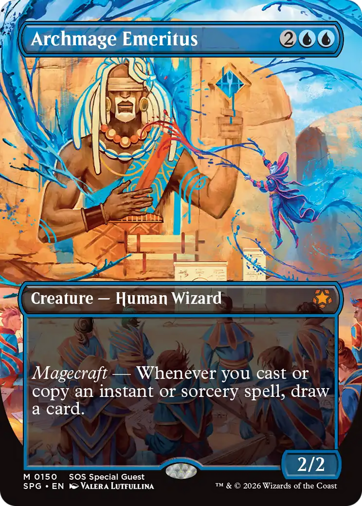 Archmage Emeritus (Borderless) [Secrets of Strixhaven Special Guests] | Clutch Gaming