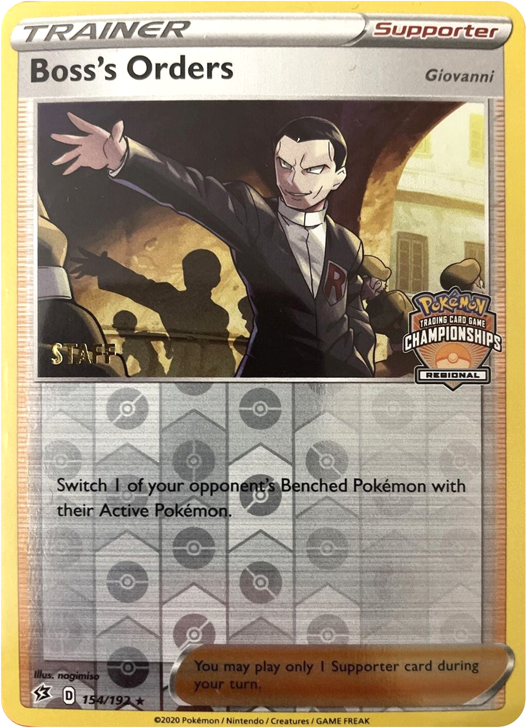 Boss's Orders (154/192) (Staff Regional Championships) [League & Championship Cards] | Clutch Gaming